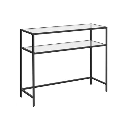 Console table with 2 shelves