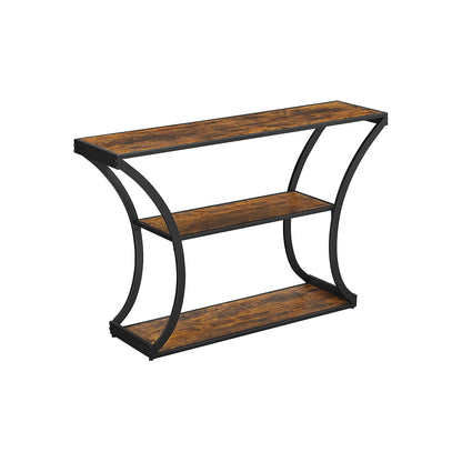 Industrial style console table 3 shelves