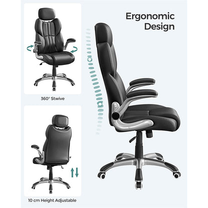 Office chair with folding armrests