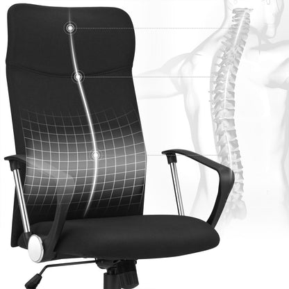 Ergonomic desk chair with upholstered seat