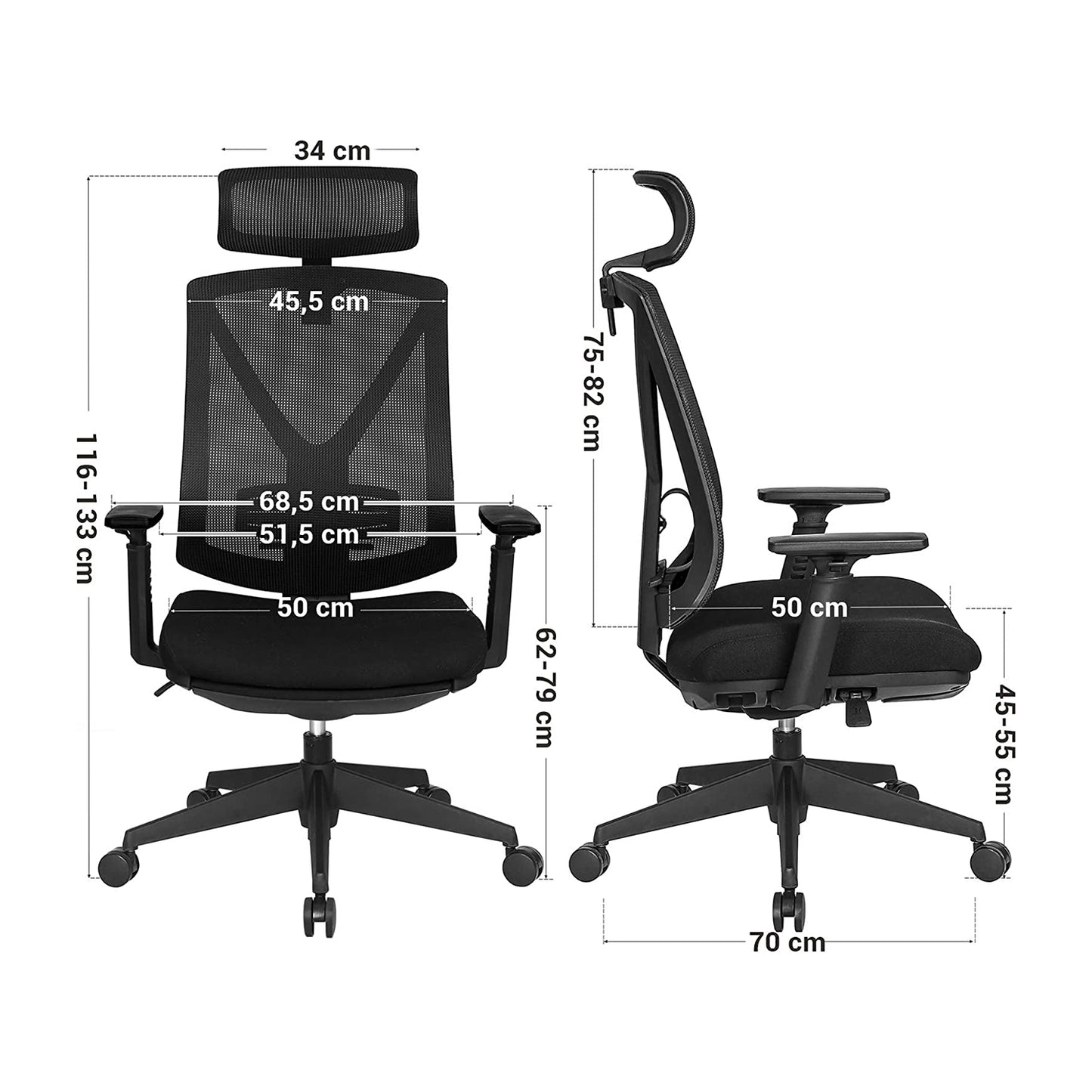 Simple office chair with footrest