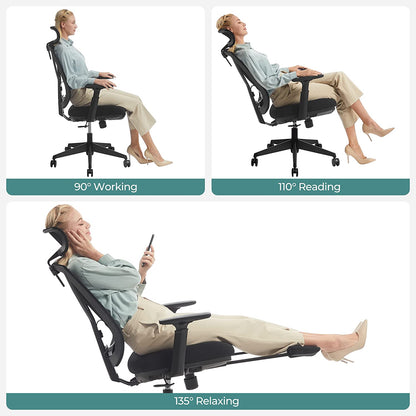 Simple office chair with footrest
