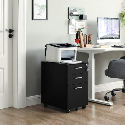 Lockable filing cabinet with drawers