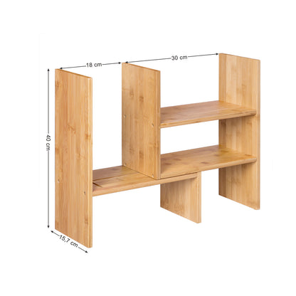 DIY bamboo table shelf