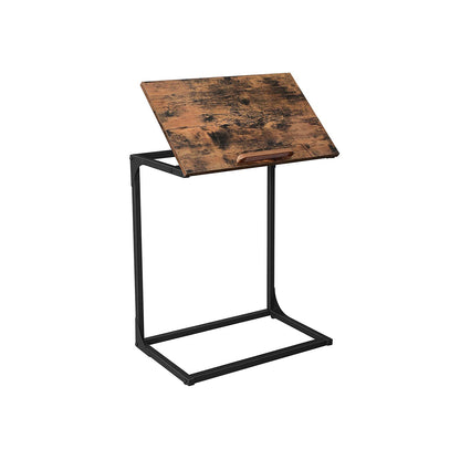 Side table with adjustable top